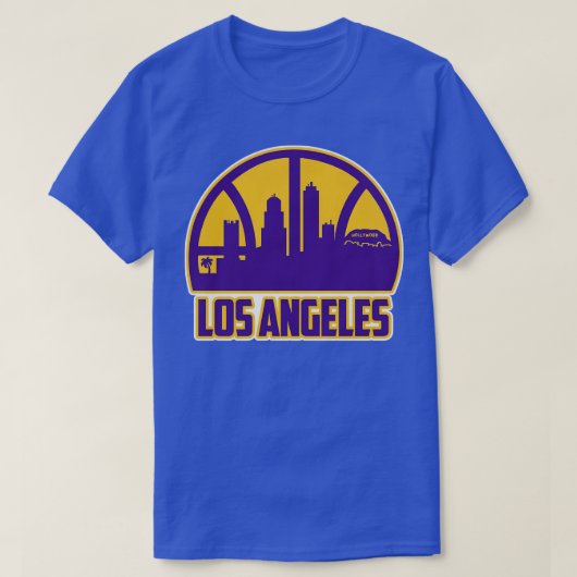 Los Angeles Basketball Skyline T-shirt (Design voorkant)