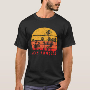  Los Angeles Beach Palm Sunset LA T-shirt
