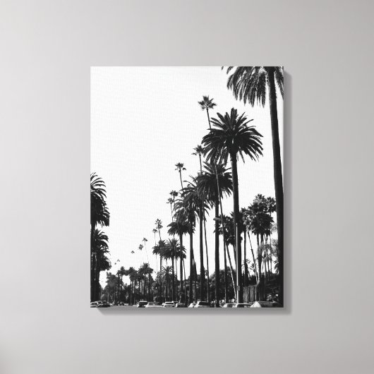 Los Angeles Beverly Hills Zwart-wit Canvas Afdruk (Voorkant)