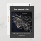 Los Angeles bij nacht Briefkaart (Voorkant / Achterkant)