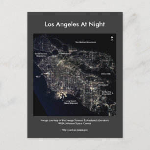 Los Angeles bij nacht Briefkaart