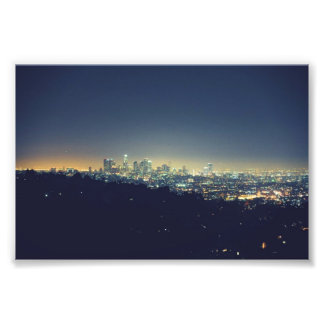 Los Angeles bij Night Foto Afdruk