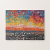 Los Angeles bij Sunset Abstract Legpuzzel (Horizontaal)
