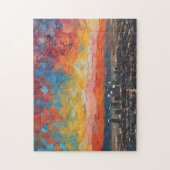 Los Angeles bij Sunset Abstract Legpuzzel (Verticaal)
