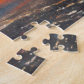Los Angeles bij zonsondergang Abstract Legpuzzel (Zijkant)
