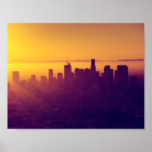 Los Angeles bij zonsondergang Poster (Voorkant)