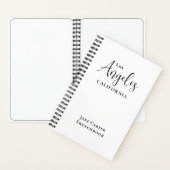 Los Angeles Black Script White Sketchbook Notitieboek (Binnen)