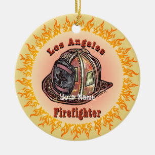 Los Angeles brandweerman ornament