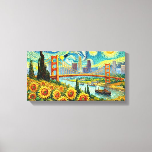 Los Angeles Bridge op de achtergrond van het schil Canvas Afdruk (Voorkant)