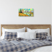 Los Angeles Bridge op de achtergrond van het schil Canvas Afdruk (Insitu (Slaapkamer))