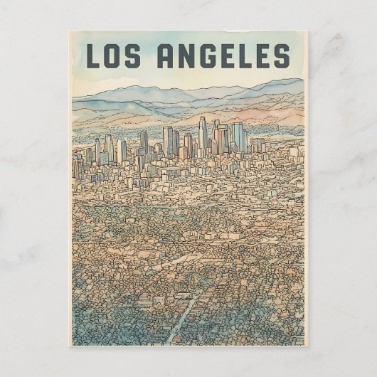 Los Angeles  Briefkaart (Voorkant)