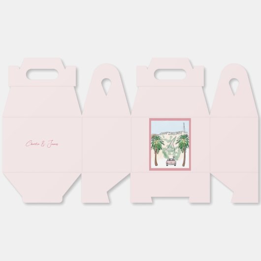 Los Angeles bruiloft Bedankdoosjes (Ongevouwen)