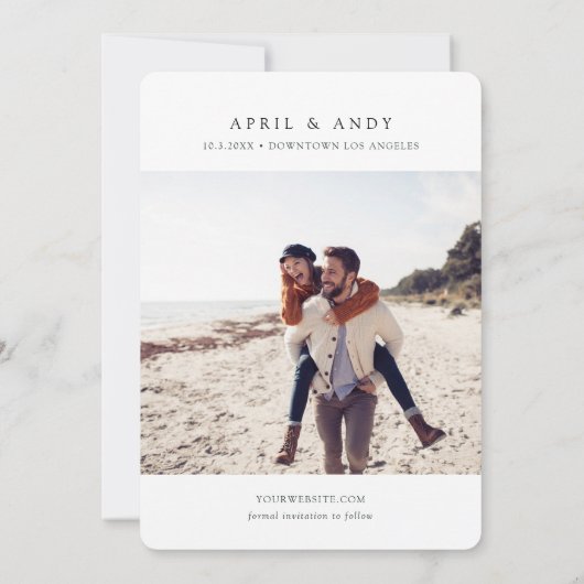 Los Angeles Bruiloft DTLA Save the Date Kaart (Achterkant)