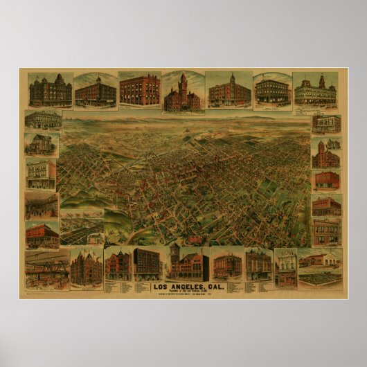 Los Angeles CA 1891 Poster (Voorkant)