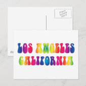 Los Angeles CA 60s Stropdas-Dye Briefkaart (Voorkant / Achterkant)