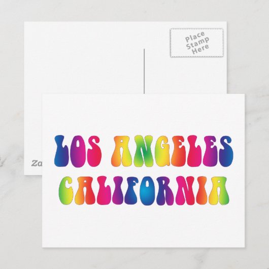 Los Angeles CA 60s Stropdas-Dye Briefkaart (Voorkant / Achterkant)