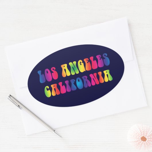 Los Angeles CA 60s TieDye Stickers (Envelop)