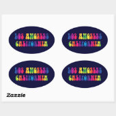 Los Angeles CA 60s TieDye Stickers (Vel)