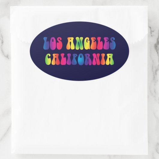 Los Angeles CA 60s TieDye Stickers (Tas)