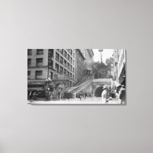 Los Angeles, CA Andels Flight Street Cars Canvas Afdruk