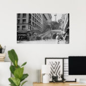 Los Angeles, CA Andels Flight Street Cars Poster (Thuiskantoor)