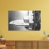 Los Angeles, CA City Hall en Town Uitzicht Canvas Afdruk (Insitu (Woonkamer))