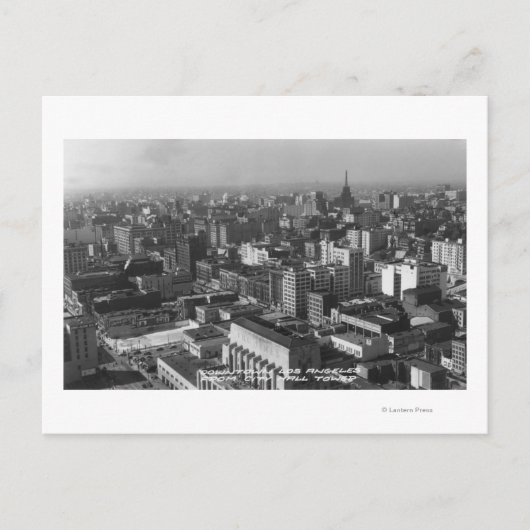 Los Angeles, CA Downtown Uitzicht uit City Hall Briefkaart (Voorkant)