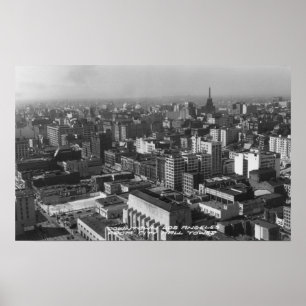 Los Angeles, CA Downtown Uitzicht uit City Hall Poster