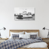 Los Angeles, CA Ferry Islander bij Harbour Canvas Afdruk (Insitu (Slaapkamer))