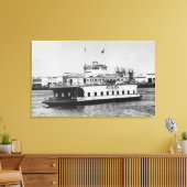 Los Angeles, CA Ferry Islander bij Harbour Canvas Afdruk (Insitu (Woonkamer))
