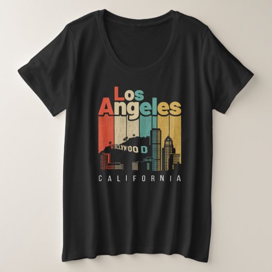 Los Angeles CA Grote Maat T-shirt (Design voorkant)