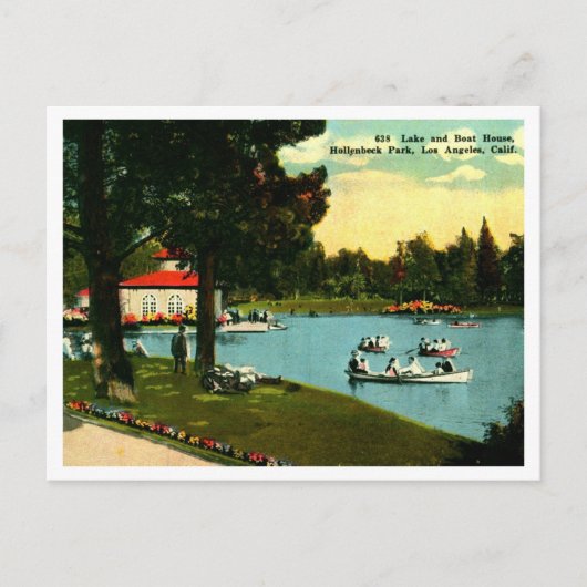 Los Angeles CA Hollenbeck Park 1910s Briefkaart (Voorkant)