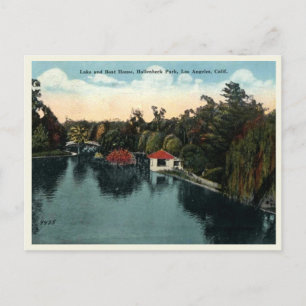 Los Angeles CA, Hollenbeck Park, stijl Briefkaart