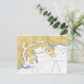 Los Angeles, CA Nautical Harbor Chart Briefkaart (Staand voorkant)