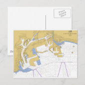Los Angeles, CA Nautical Harbor Chart Briefkaart (Voorkant / Achterkant)