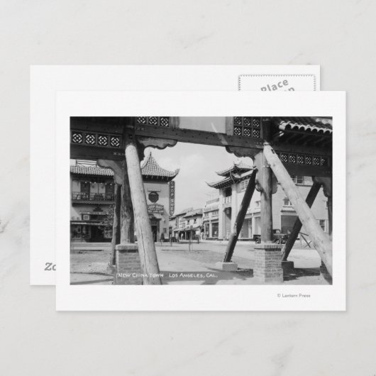Los Angeles, CA New Chinatown Street Scene Briefkaart (Voorkant / Achterkant)