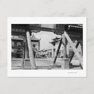 Los Angeles, CA New Chinatown Street Scene Briefkaart
