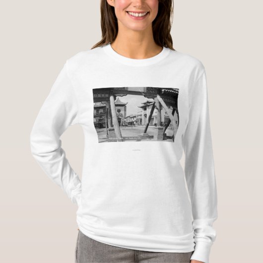 Los Angeles, CA New Chinatown Street Scene T-shirt (Voorkant)