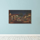 Los Angeles, CA - Olvera Street Canvas Afdruk (Insitu (Houten vloer))