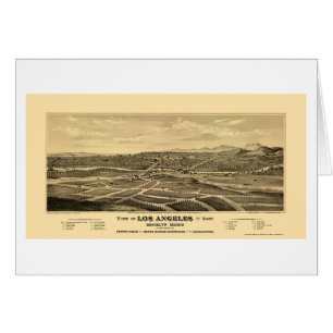 Los Angeles, CA Panoramic Map - 1877