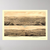 Los Angeles, CA Panoramic Map - 1877 Poster (Voorkant)