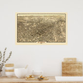 Los Angeles, CA Panoramic Map - 1909 Poster (Keuken)