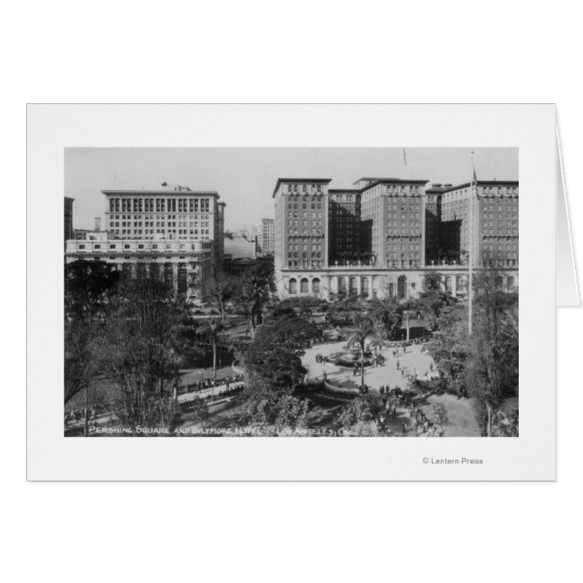 Los Angeles, CA Perishing Square en Biltmore (Voorkant Horizontaal)
