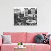Los Angeles, CA Perishing Square en Biltmore Canvas Afdruk (Insitu (Woonkamer))