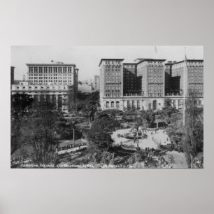 Los Angeles, CA Perishing Square en Biltmore Poster