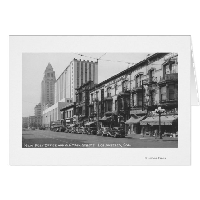 Los Angeles, CA Post Kantoor en Old Main (Voorkant Horizontaal)