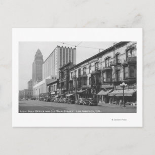 Los Angeles, CA Post Kantoor en Old Main Briefkaart