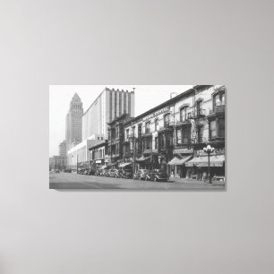 Los Angeles, CA Post Kantoor en Old Main Canvas Afdruk