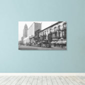 Los Angeles, CA Post Kantoor en Old Main Canvas Afdruk (Insitu (Houten vloer))