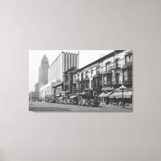 Los Angeles, CA Post Kantoor en Old Main Canvas Afdruk (Voorkant)